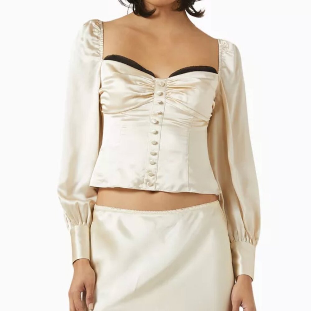 Reformation Chiara Silk Top